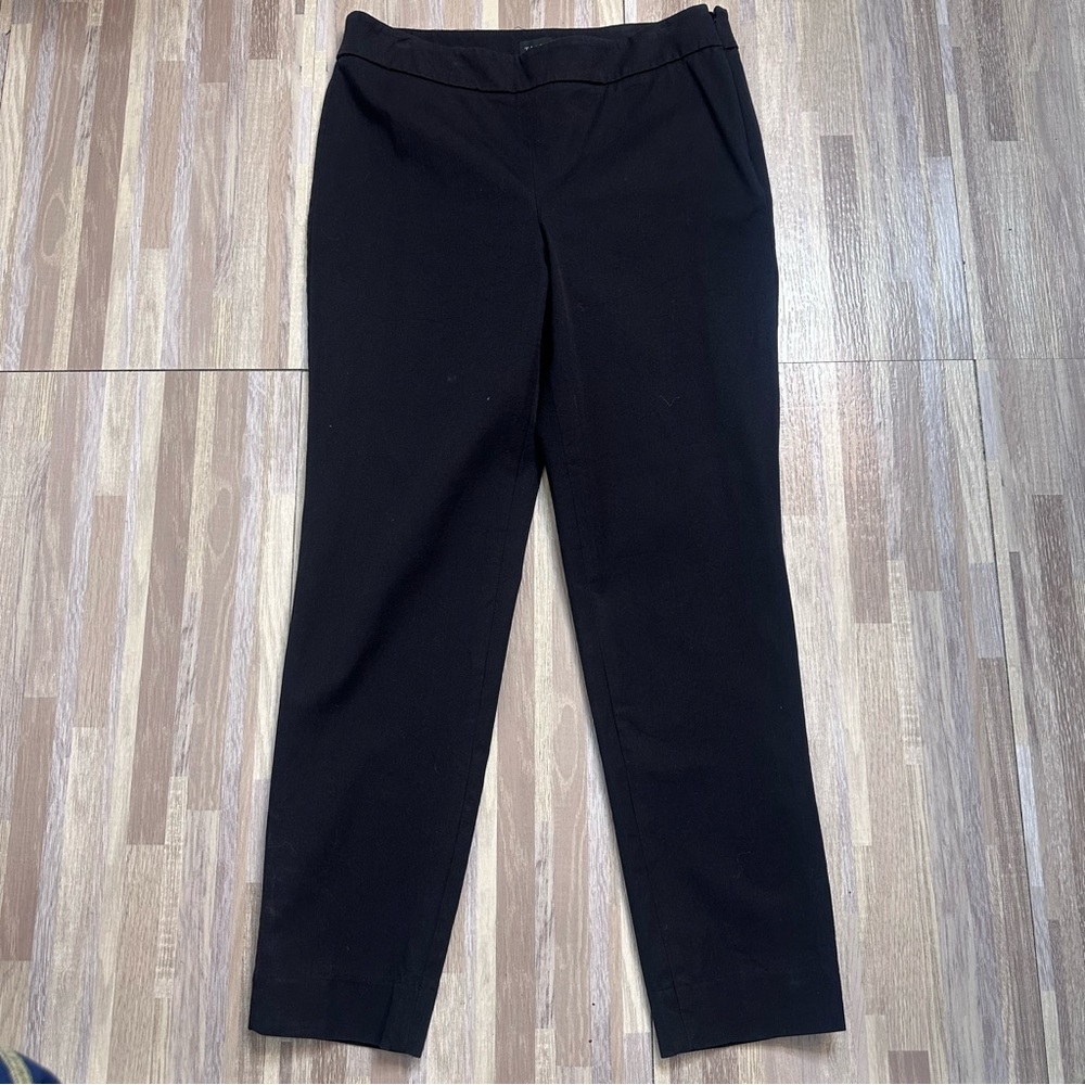 TALBOTS Chatham Cotton Bi-Stretch Black Slim Ankle Pants Women’s 6 Petite